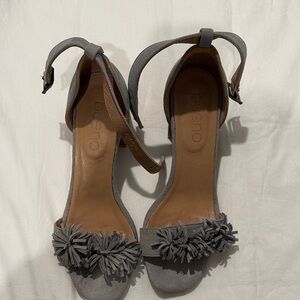 Bueno Charcoal Ankle Strap Heels